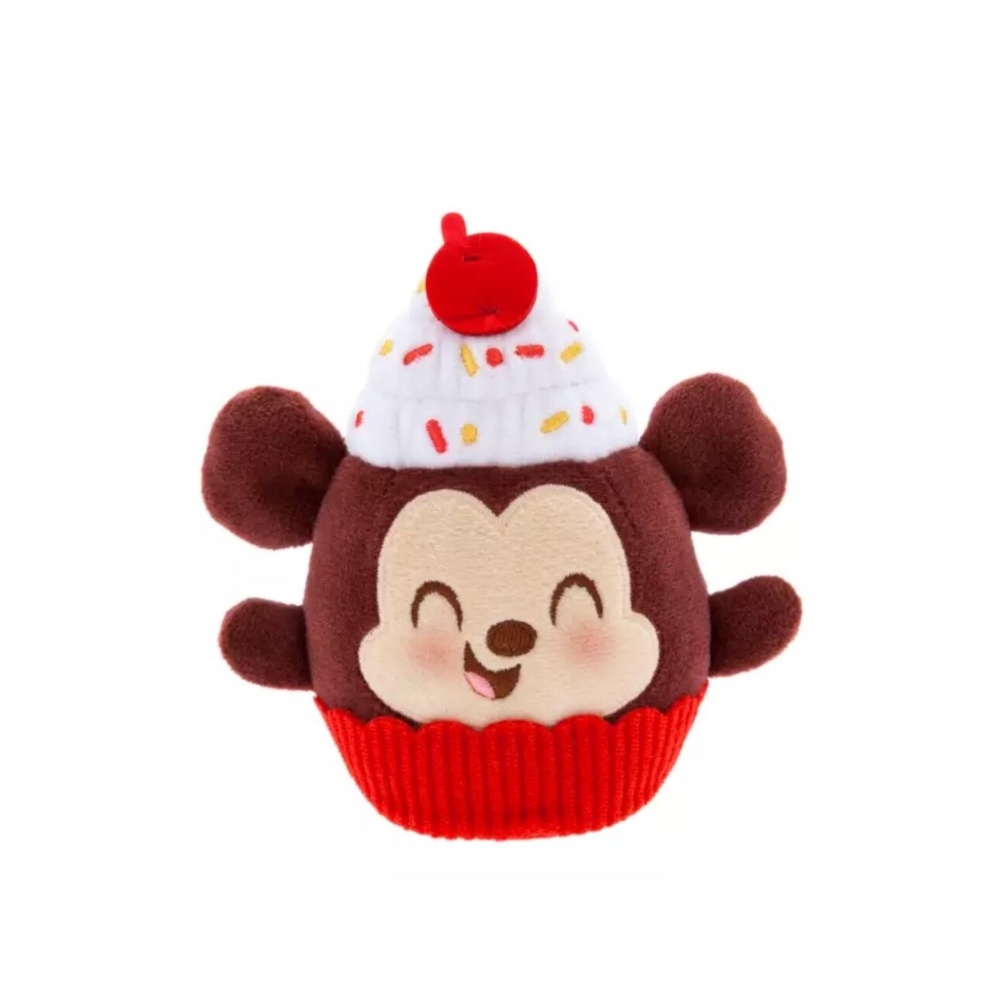 Mickey Mouse Chocolate-Sprinkled Cupcake Disney Munchlings Plush NIB